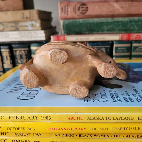 Carved Ornate Wooden Asian Elephant - Picture 5 of 6